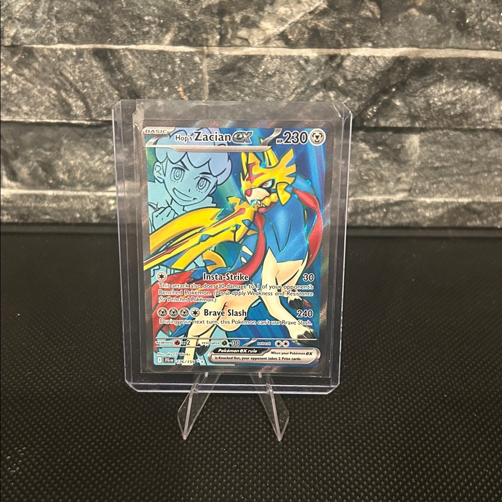 Pokemon Hop’s Zacian Full‎ Art EX Holo Card 176/159 from Journey Together Set